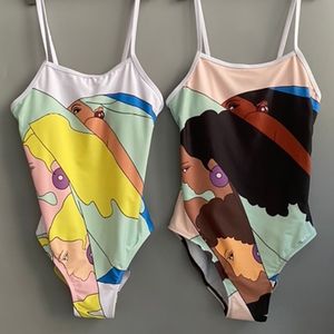 Klasikler baskılı kızlar mayo tasarımcısı tek parça mayolar moda monokini seksi bikini seti kadın plaj kıyafeti kayış push yukarı banyo takım elbise xl hızlı nakliye