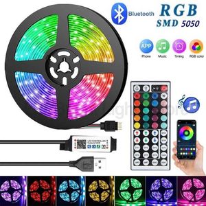 LED Şeritler Akıllı Bluetooth LED şerit ışıkları Kızılötesi Kontrol RGB5050 MÜZİK SYNC TV BACK INGIGHT İÇİN ENLİKLİ 5V lamba Noel Dekorasyon Hediyesi P230315