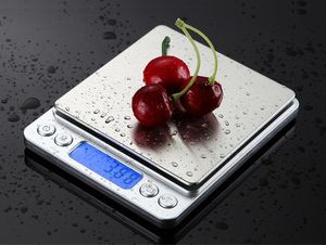 Cyfrowa biżuteria precyzyjna skala pokarmowa skala żywności Mini LCD elektroniczny bilans Skale 0,5 kg 1 kg 2 kg 3 kg