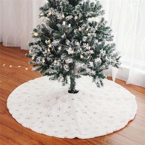 Рождественские украшения 90/120 см Юбка из белого дерева мягкое круглый попола
