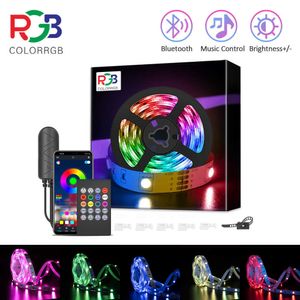 Strisce LED ColorRGB Striscia LED Bluetooth Telecomando Sincronizzazione musicale Cambia colore Strisce luminose a led per la decorazione domestica della stanza P230315
