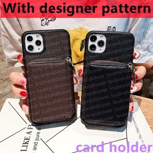 Fashion Card Pocket Telefen Case na iPhone 15 14 Pro Max 13 12 Mini 11 XR XS XSMAX 8 Shell Samsung Galaxy S23 Ultra S22 S21 S20p S20 Plus S20U Note 10 10p 20 Ultra Cover Tallet