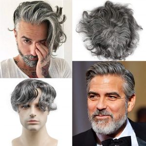 Men Wig Disposable Toupee Indian Remy Hair Replacement Super Thin Skin Hair System270C
