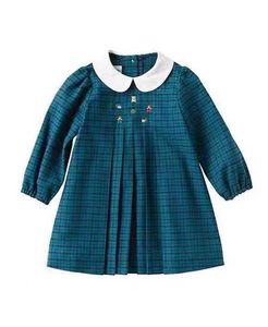 Sukienki dziewczynki F Familna Japońska arystokratyczna marka modowa klasyczna Klasyczna kratowa temperament zagraniczny dziewczynka haftowana sukienka dziecięca spódnica