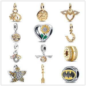 925 Silver Fit Pandora Original Charms Diy Pendant Women Armband Pärlor smycken för Angel Wings Love Pendant Women