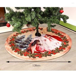 Decorazioni natalizie Stuoie per albero di Natale Coperta Gonna in tessuto non tessuto da 120 cm Decorazione allegra per l'anno domestico