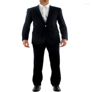 Мужские костюмы 2023 Продажа черного квартирного воротника одна кнопка мужская 2 куски худые красивые женихи свадебные смокинг