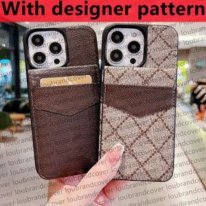 مصمم أزياء محفظة هاتفية لـ iPhone 15 Pro Max 14 Pro Max 14plus 14pro 13 13pro 12 11 XS XR x 8 7 Plus Cover Leather Luxury Case with Card حامل الجيب