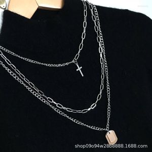 Chains Fashion Female Cross Pendants Drop Gold Black Color Crystal Jesus Pendant Necklace Jewelry For Men/Women Wholesale