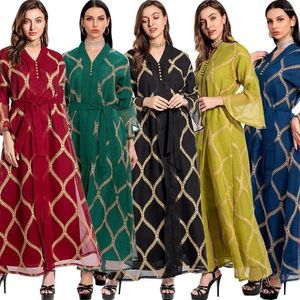 Roupas étnicas muçulmanas abaya dubai vestido bordado moda kaftan burqa túmulo islâmico árabe jilbab temperamento malha