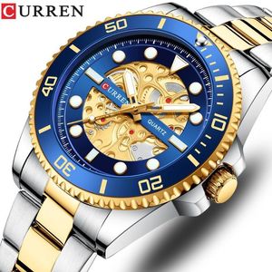 Wristwatches Fashion Mens Stainless Steel Watches Luxury Men Sports Quartz Wrist Watch Male Business Casual Relogio MasculinoWristwatches Wi