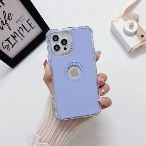 Clear Frame Phone Case для iPhone 14 13 12 Pro Max 11 XR PC защитный удар Shopective Cover Oppbag