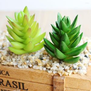 Fiori decorativi 4.5x7cm 1pc Piante artificiali Decorazione creativa del giardino di casa Succulente Falso Bonsai Suculentas