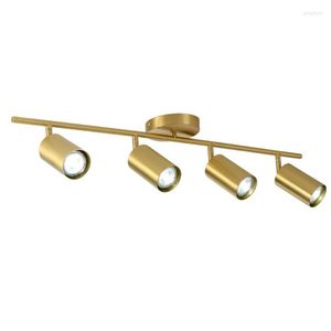 Taklampor Loft Stylish Light Noble Gold Rotatable GU10 LED -lampor för Shop Spot Showroom vardagsrum