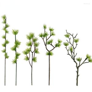 Decorative Flowers 6PCS Artificial Pine Needles Christmas Accessories Bedroom Ornament Vase Flower Arrangement