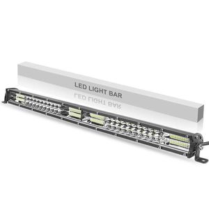 LED Strips Slim LED Light Bar 20 بوصة 10 بوصة بقعة كومبو كومبو Beam Barra LED لسيارات الدفع الرباعي 4x4 على الطريق LED مصباح العمل 12V 24V Auto Driving Light P230315