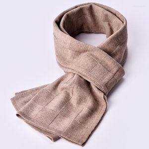 Lenços de inverno lã de lã de cordeiro para homens Marca 2023 Solid Warm Echarpe envolve o silencioso do homem do homem.