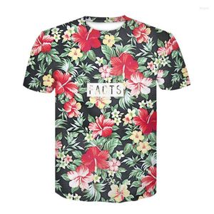 Men's T-skjortor 2023 Vackra blommor tryck T-shirt för män/kvinnor Summer Tees 3D TShirts Tops Fashion Funny Mens Clothing Dropship
