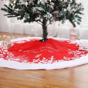 Decorazioni natalizie Alberi Gonne Corto Peluche Fiocco di neve Gonna per albero Ornamento Diametro 48 pollici Moderno Professionale Rosso 2023 Aug30