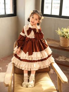 Girl's Dresses Dress for Girls Baby Autumn Winter Lolita Girl Kawaii Wedding Dress Ball Gown Striped Princess Party Vestidos Dress for Girls