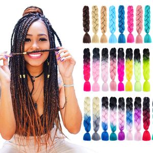 Synthetic Ombre Ultra Braid Blue Hair Extensions 3 toned 3 tone Synthetic Jumbo Ombre Braiding Hair