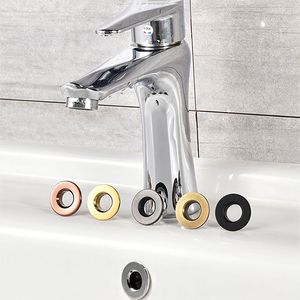 Drains Bathroom Basin Faucet Sink Overflow Cover Brass Six-foot Ring Insert Replacement Hole Cover Cap Chrome Trim Bathroom Accessories
