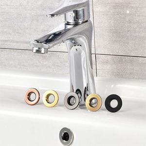 Scarichi Rubinetto per lavabo da bagno Copertura per troppo pieno in ottone Inserto per anello da sei piedi Tappo di copertura del foro di ricambio Finiture cromate Accessori per il bagno