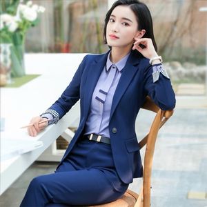 Женские костюмы Blazers Women 2 Piece Set Formal Bants Suits Blazer Jacket Office Lady Work Business Униформа.