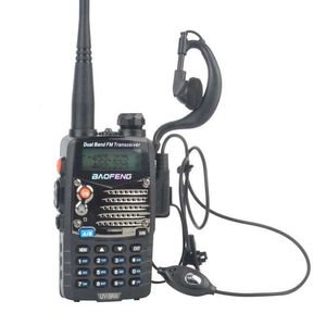 Walkie Talkie UV-5RA VHF/UHF Banda dupla 5W 128CH FM portátil de duas maneiras com fone de ouvido