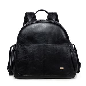 Bolsas de fraldas Moda Maternidade Mudança para Mãe Black Grande Capacidade Com 2 tiras Viajar Backpack Baby 230317