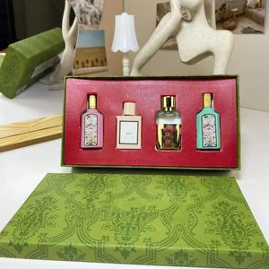 Designer perfume gift set bloom flora jasmin rouge guilt 4picsx5ml good smell long time leaving lady perfume set high quality fast ship