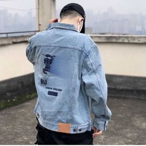 Männer Frauen Denim Jacke Warhorse gestickt Baseball Wear Designer Jacke Mode Vintage Colting Mens Cardigan Denim Mantel