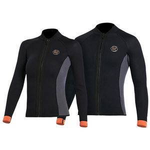 Roupas de mergulho secas Suje de neoprene de 3 mm vela vela homens mulheres jaqueta de teta de mergulho Top Scuba mergulhar molhado Protedor solar para adultos Surf Surf Diving Suit 230320