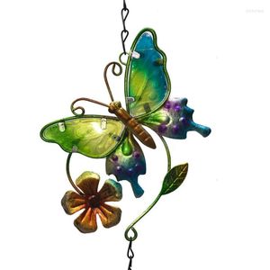 Figurine decorative 1 pz Creaactive Iron Art Farfalla Campanelli eolici Hanging Windbells Window Yard Garden Decor Per la festa della mamma Natale