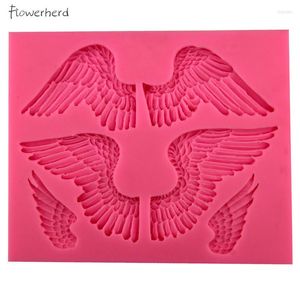 Baking Moulds Creative Wings Cake Decorating Tools Large 3 Pairs Angel Wing Fondant Silicone Mold Chocolate DIY Pastry