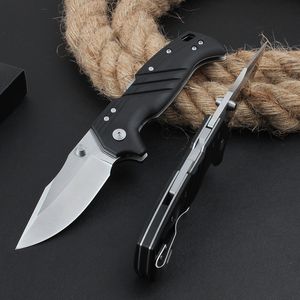 Promotion CL 35DPLC Survival Folding Knife D2 Satin Blade G10 with Steel Sheet Handle Outdoor Camping Hiking Fishing Pocket Folder Knives with Retail Box