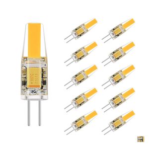 LED-Lampen G4 Bb Bipin Cob Ac/Dc 12 Volt Landschaftslicht 2 Wattäquivalent 20 Watt Halogenlampe 2700K 210Lm Warmweiß Drop Delivery L Dhhv1