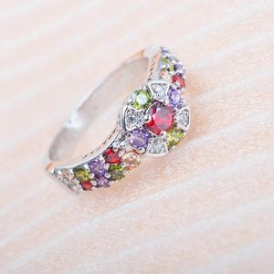 Wedding Rings For Women Engagement Jewelry High Quality Multicolor Zirconia Jewellry Gift Charming Fashion Statement