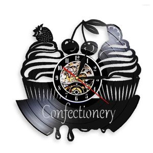 Wall Clocks Sweets Contemporary Lamp Hanging Watch Holiday Designed Bakery Decor Idea Record Clock Gift