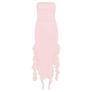 مصمم الصيف فستان الربيع 2023 فستان أزياء قبالة الكتف فساتين مثير للمرأة صدرية ملفوفة الورك النحيف تنورة غير منتظمة S3L8