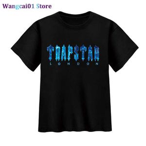 Men's T-Shirts Trapstar London Undersea Blue Parent-Child T Shirt Short Seve Summer Mens Kids Matching Boys Girls Family Tee Tops Plus Size 0320H23