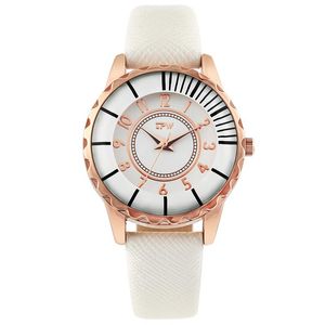 Relógios de pulso Corte de diamantes elegância de elegância assista Lady White Color Black Fashion Style Wrist para