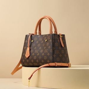 Designer väskor gammal blommabrun axelväska högkvalitativa kvinnor väskor handväska klassisk crossbody väska lyx messenger tygväska kvinnlig plånbok