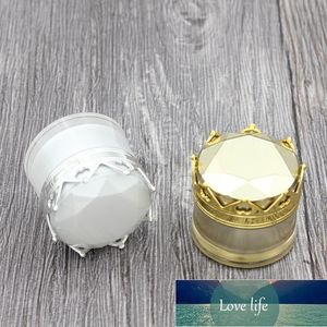 15g 20g Creme garrafa de creme de creme Recipiente de cosméticos vazios com tampa de forma de forma de coroa Branca de ouro prata