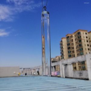 Ljuskrona Crystal Camal 10st 100mm Clear Octagonal Glass Stick w/ 2st Lyftkrokar Prismbelysning Lampdekordelar Hängande