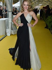 Sexy Bianco Nero Vestito Da Promenade Senza Spalline Con Lo Spacco In Chiffon A-line Delle Donne Da Sera Formale Abiti Del Partito 2023 Celebrity Robe De Soiree abiti Fiesta