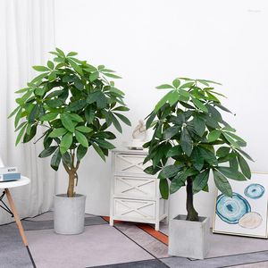 Decorative Flowers Simulation Green Plant Artificial Potted Fortune Tree Money For Home Living Room Ornament El Office Large Greening