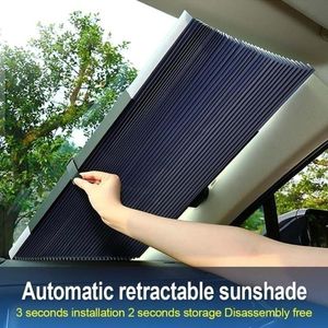 Car Sunshade Front Window Cover Heat Insulation Visor Retractable Sunscreen Windshield 46/65/70/cm Sun Shade L2