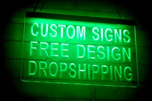 LS0001 LED Strip Lights Light Sign Night Custom Signs Design Dropshiping 3D Engraving Home Decoration Shop Bar Club