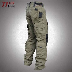 Mäns byxor Intruder Tactical Pants Men Militär Multi-Pocket Secret Service Army Combat Trousers Outdoor Wear-Resistent Hunting Cargo Pant 230320